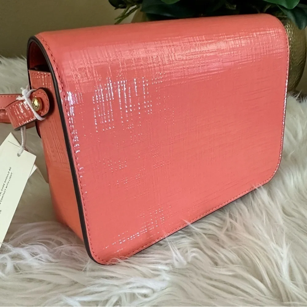 New Tory Burch Robinson Crosshatched Convertible Shoulder Bag